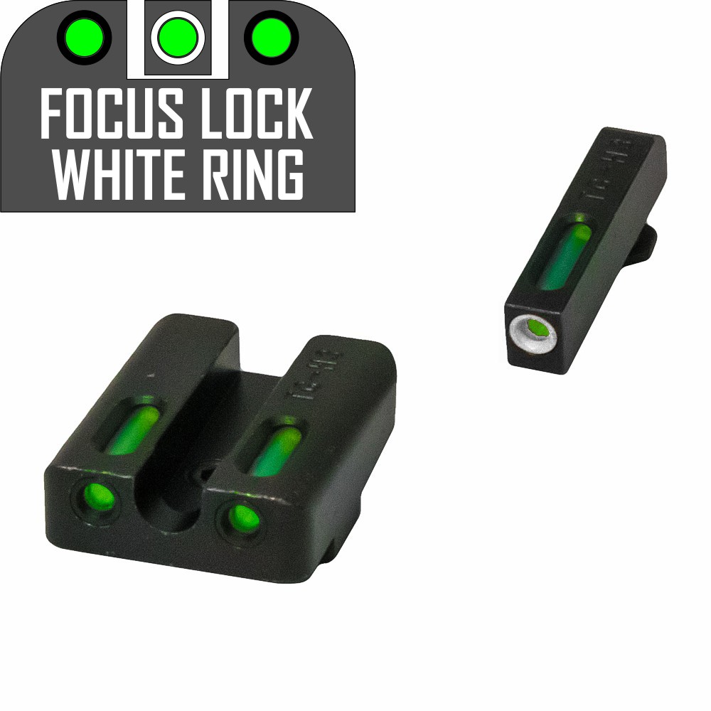 Truglo Tfx Kimber 1911 Tritium Fiber Optic Sight White Ring Texas