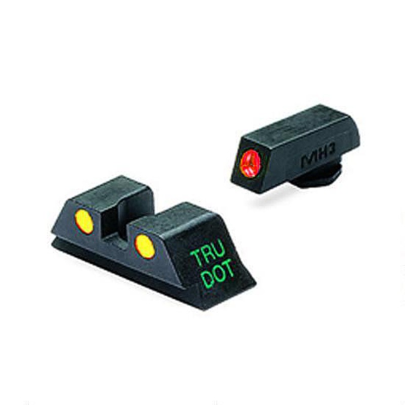 or Yellow Rear Meprolight TRU-DOT Fixed Night Sight Sets-Green Orange