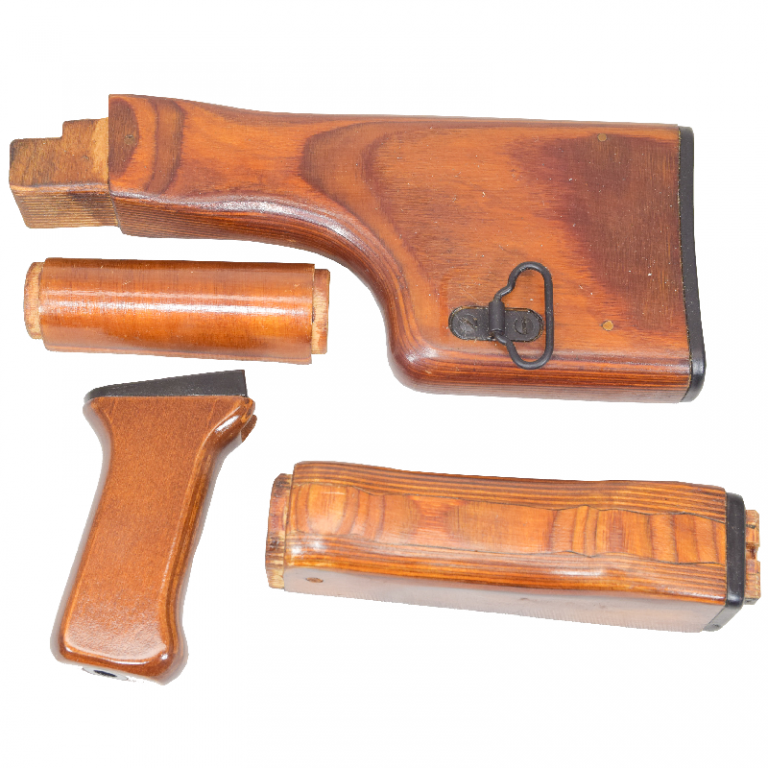Original RPK Wood stock set ,original Russian finish, with wood grip ...