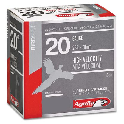 Aguila High Velocity Field 20 Gauge Ammunition 25 Rounds 2-3/4" Length