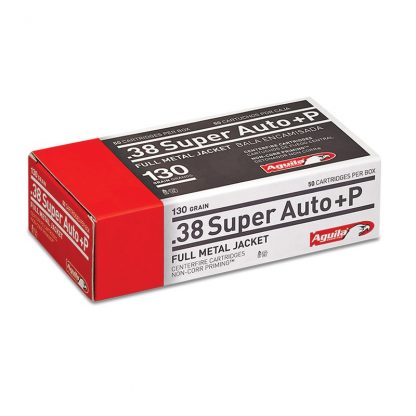 Aguila - 38 Auto+P, 130 grain, Full Metal Jacket, 50/box
