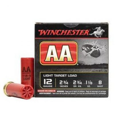 Winchester AA Target Shotshell 12ga 2-3/4" 1-1/8 oz 1145 Fps #8 25/ct