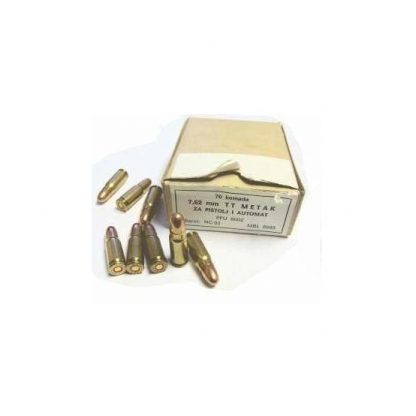 Yugo  METAK 7.62x25 Tokarev TT PISTOL AMMO 70 RD PPU 8603