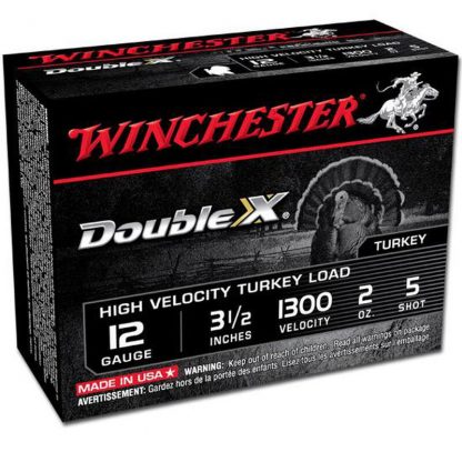 Winchester Double X Turkey Load 12 ga 3 1/12" MAX 2 oz #5 1300 fps 10 rounds