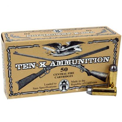 Ammo Ten-X Cowboy Ammunition 357 Renegade 130 Grain Lead Round Nose Flat Point Box of 50