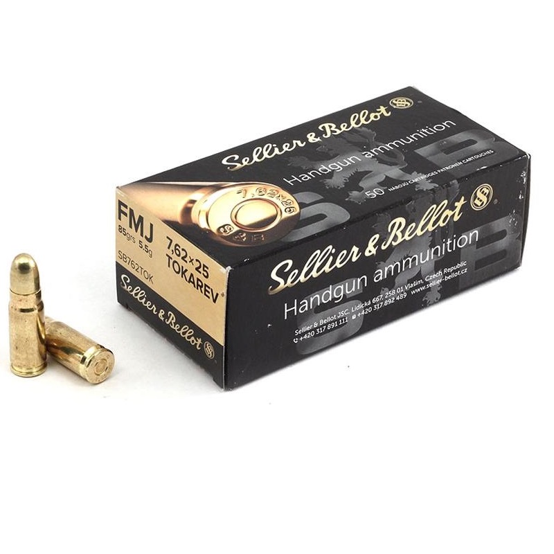 Sellier & Bellot 7.62×25 Tokarev 85gr FMJ 50rd – Texas Shooter's Supply