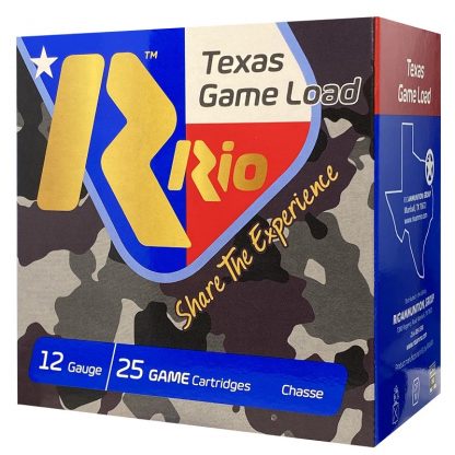 Rio Ammunition TGHV368 Texas Game Load Target Load 12 Gauge 2.75" 1 1/8 oz 8 Shot 25 Per Box