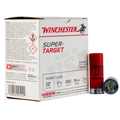 Winchester Ammo TRGT12507 Super-Target Light Target 12 Gauge 2.75" 1 oz 1250 fps 7.5 Shot