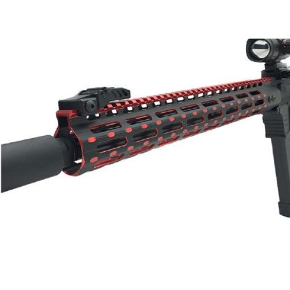 UTG PRO M-LOK AR15 15" Super Slim Rail, Black and Red 2-Tone (buy it now item discontinued by manufacture) - Image 2