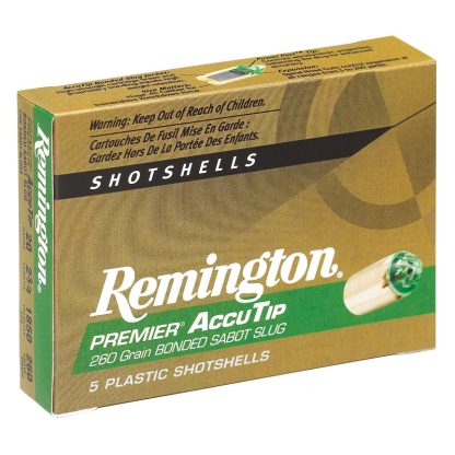 Remington Premier AccuTip 20 Gauge Shotshell 5 Rounds 2-3/4" Tipped Sabot Slug 1850 fps