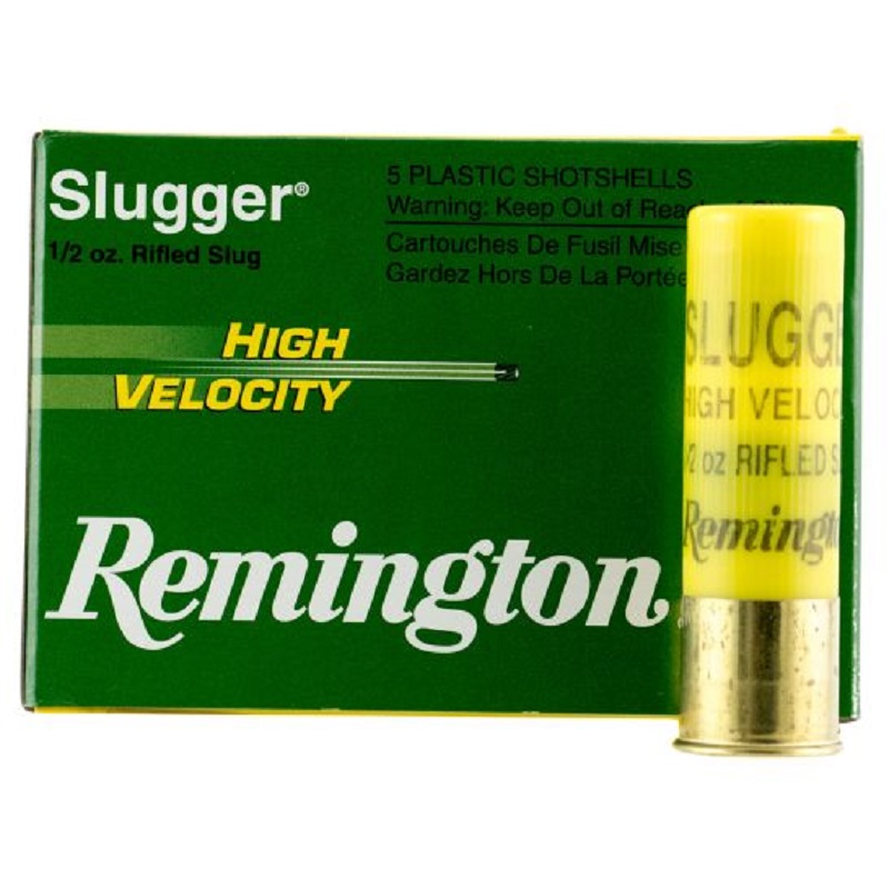 Remington Slugger High Velocity Slugs, 20 Gauge, 2 3/4" Shell, 1/2 oz., 5 Rounds