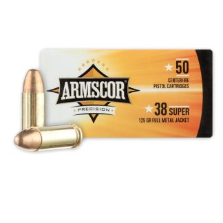Armscor Precision - 50 Rounds 38 Super - 125 Grain FMJ CASE OF 12 boxes (600 rounds)