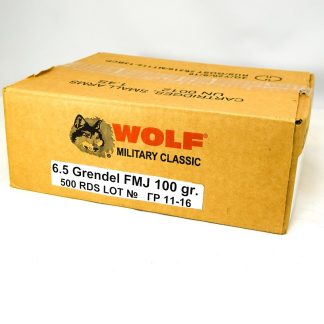 Wolf Military Classic 6.5 Grendel Ammunition 500 Rounds FMJ 100 Grain Steel Cased