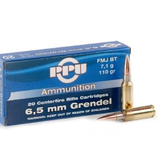 PPU Prvi Partizan 6.5 Grendel Ammo 110 Grain Full Metal Jacket Boat Tail 200 rounds