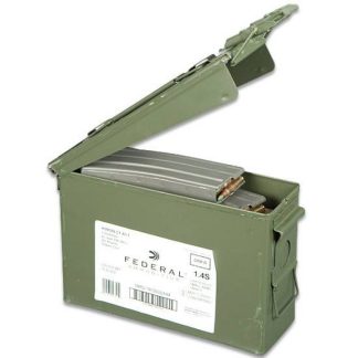 Federal 5.56 NATO Ammunition 420 Rounds XM855 FMJ 62 Grains On Stripper Clips In Ammo Can